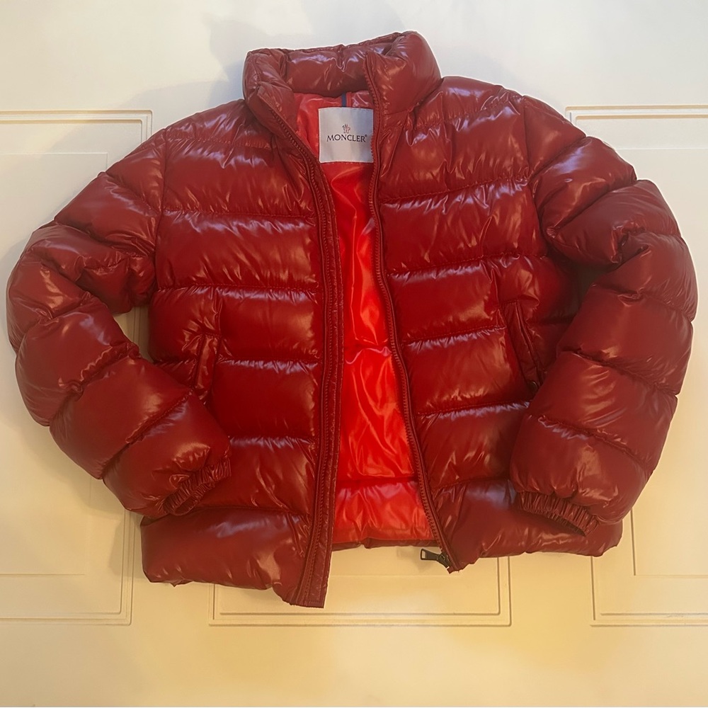 Moncler Burgundy Red Puffer Jacket